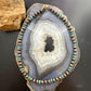 Southwestern Style Copper 8mm Navajo Pearl Beades &Turquoise Disk Necklace For Women