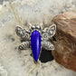 Carolyn Pollack Southwestern Style Sterling Silver Lapis Dragonfly Ring Size 9.25 & 10.25 For Women