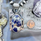 Frank Chavez Native American Sterling Silver Oval Sodalite Unisex Pendant