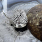 Sterling Silver Elliptic Swirly Rope Pattern Fashion Ring For Women,Taxco Mexico