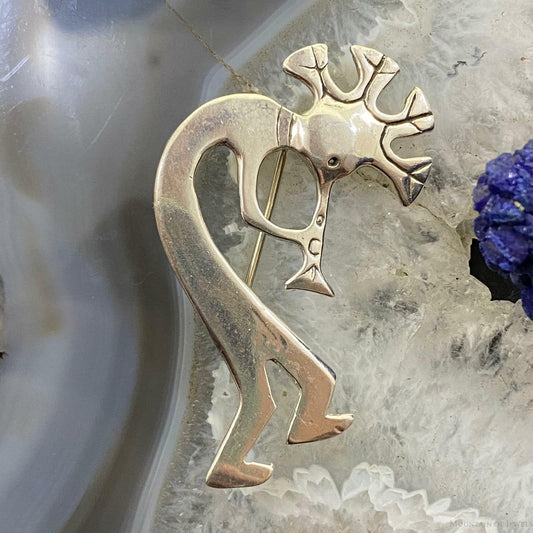 Native American Sterling Silver Kokopelli Unisex Brooch