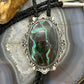 Sterling Silver Southwestern Style Large Chrysocolla Decorated Bolo Tie For Men