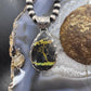 Native American Sterling Silver Teardrop Black Jack Decorated Pendant For Women