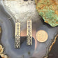 Michael Nez Native American Sterling Stamped Rectangle Dangle Earrings For Women