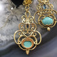 Carolyn Pollack Brass London Blue Topaz & Turquoise Dangle Earrings For Women