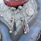 Carolyn Pollack Sterling Silver Feather & Beads Dangle Earrings For Women