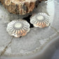 Native American Sterling Silver Floral Stamped Post Earrings For Women