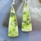 Sterling Silver Triangle Vesuvianite Slab Dangle Earrings For Women #236