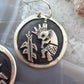 Tommy & Rosita Singer Sterling Silver Overlay Kokopelli Dangle Earrings For Women