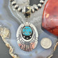 Tommy & Rosita Singer Sterling Silver Overlay w/Turquoise Unisex Pendant