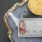 Sterling Silver Southwestern Style Teardrop Rhodochrosite Dangle Earrings For Women