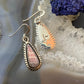 Native American Sterling Silver Teardrop Rhodochrosite Dangle Earrings For Women