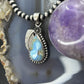 Sterling Silver Southwestern Style Teardrop Golden Hill Turquoise Leaves Pendant For Women #3