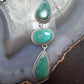 Sterling Silver Southwestern Style White Water Turquoise Lariat 25" Necklace For Women