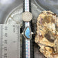Sterling Silver Southwestern Style Golden Hill Turquoise Adjustable Ring For Women