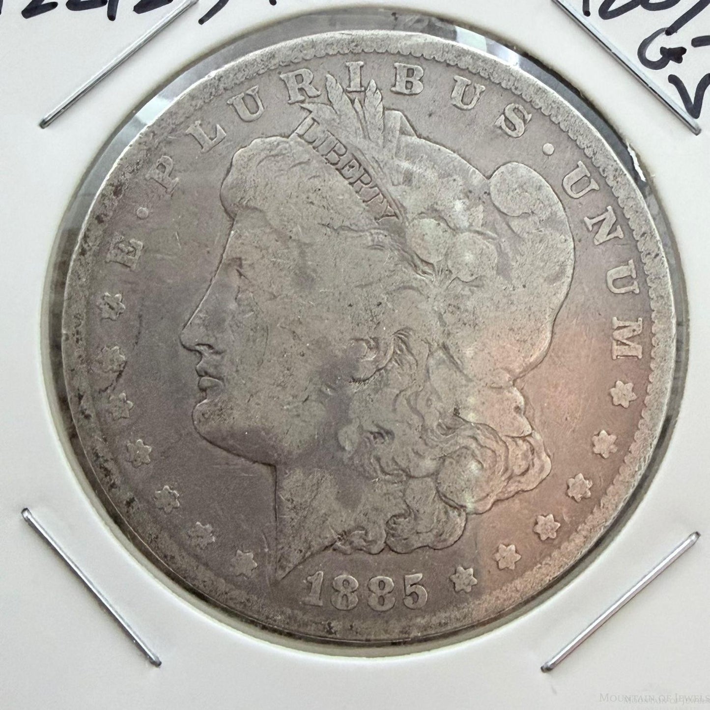 US 1885 90% Morgan Silver Dollar G-VG #122125-10GH