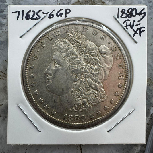 1880-S US 90% Morgan Silver Dollar VF-XF #71625-6GP