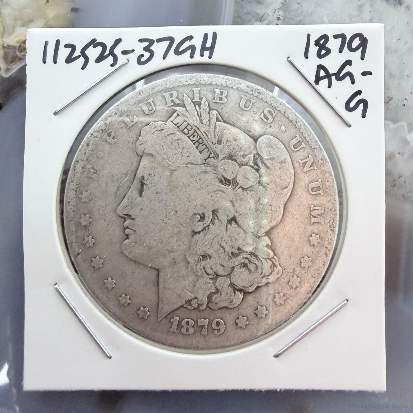 US 18879 90% Morgan Silver Dollar AG-G #112525-37GH