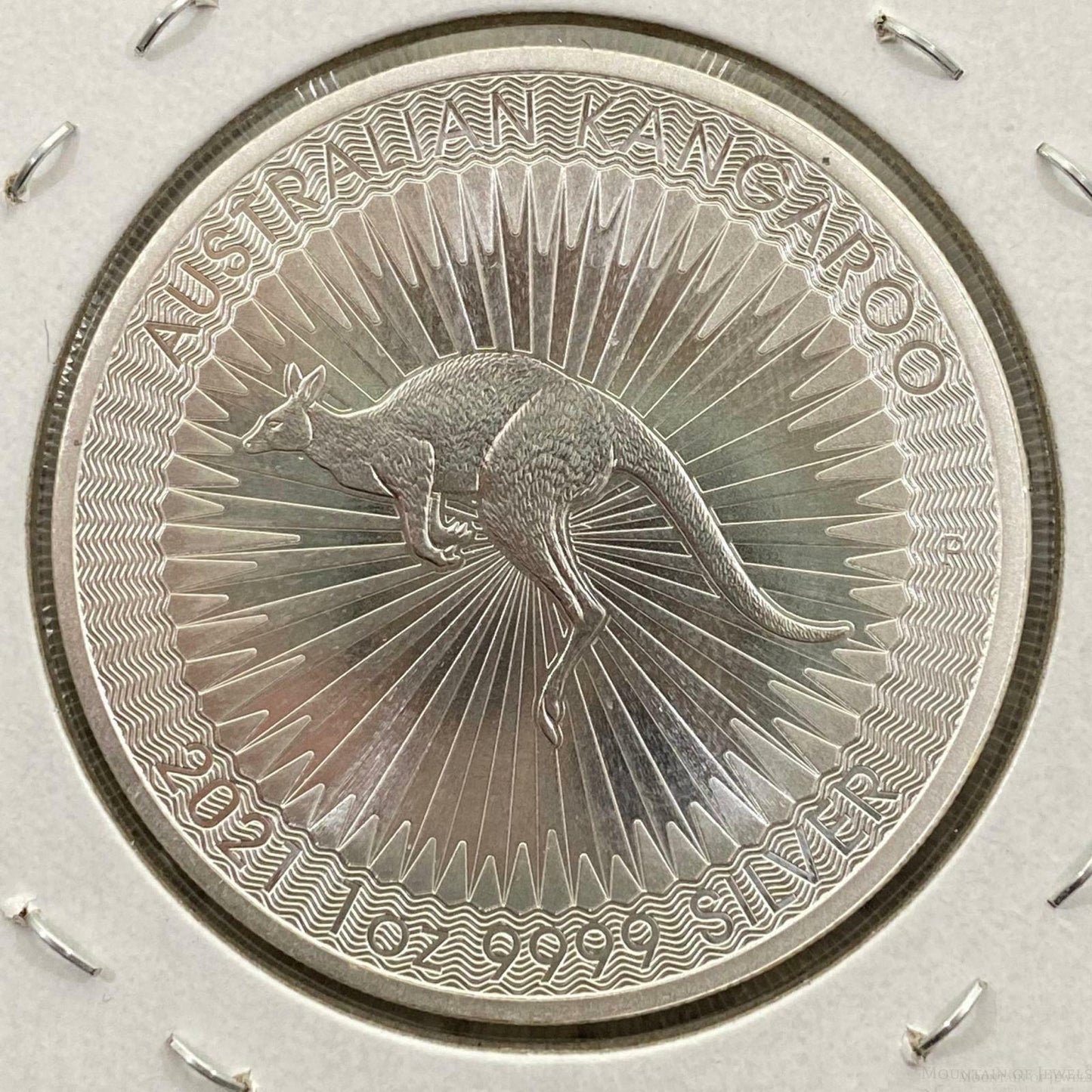 2021 1.0 Ounce .9999 Fine Silver Australian Kangaroo BU #11222-3