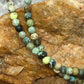 Sterling Silver Southwestern Style Faceted 4mm Hubai Turquoise 22" Necklace For Women