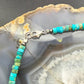 Sterling Silver Turquoise and Navajo Pearl Beads 17" Necklace For Women