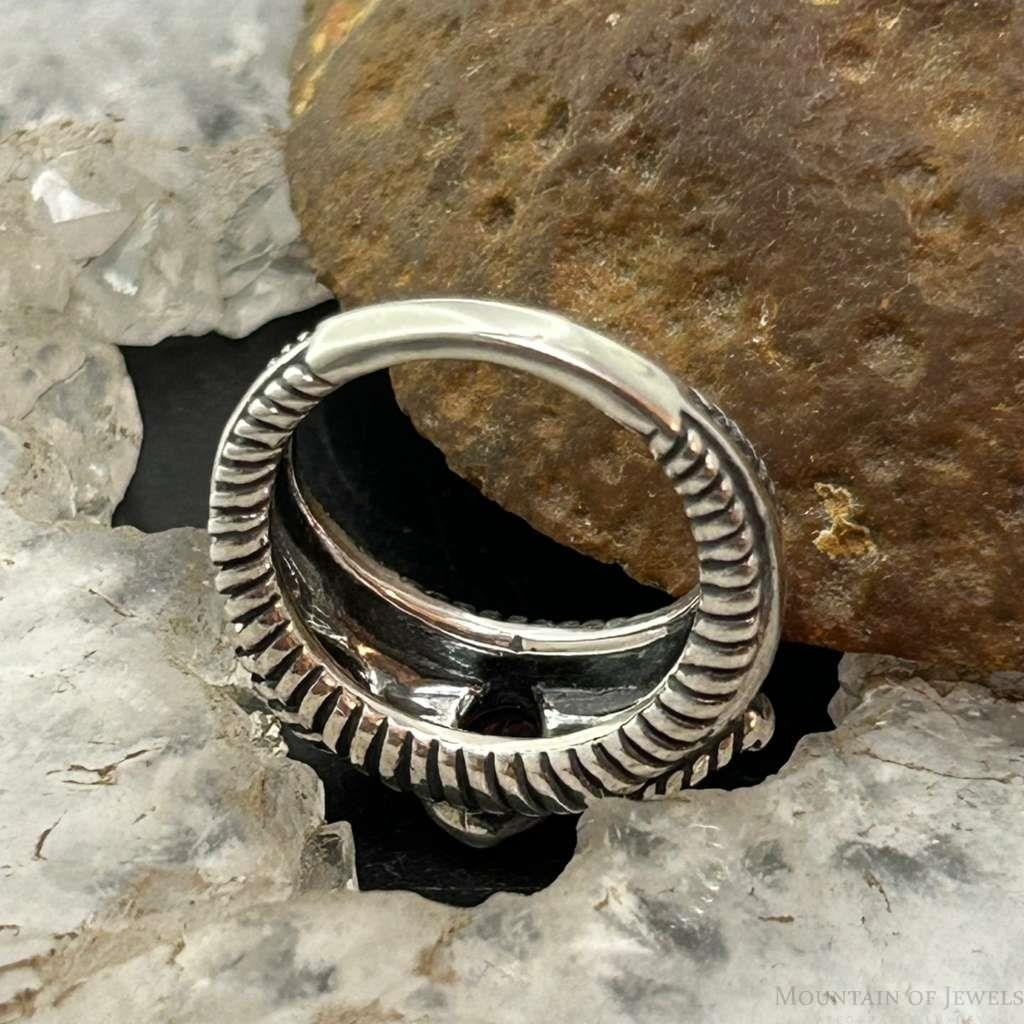 Carolyn Pollack Sterling Silver 3 Faceted Tourmaline Ring Size 5 For Women