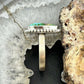 Sterling Silver Southwestern Style Teardrop Sonora Gold Turquoise Adjustable Ring For Women #2