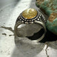 Carolyn Pollack Sterling Silver Oval Chip Inlay Citrine Decorated Ring For Women