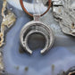 Gary Custer Sterling Silver Tufa Cast Double Naja Unisex Pendant w/Leather Cord