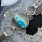 Joel Pajarito Sterling Tufa Cast Natural Turquoise Link Bracelet For Women