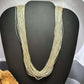 Vintage Sterling Silver 99 Strand Liquid Silver 28" Necklace For Women