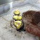 Sterling Silver Southwestern Style 3 Palomino Adjustable Ring For Women #1