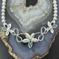 Carolyn Pollack Sterling Silver Freshwater Pearl and Floral 16"-18" Necklace For Women