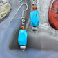 Carolyn Pollack Sterling Silver Turquoise & Carnelian Dangle Earrings For Women