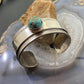 Tawney Cruz-Willie Native American Sterling Overlay Round Turquoise Bracelet
