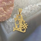 14K Yellow Gold "#1 Mom" Charm For Women