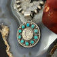 Genuine 1943 90% Silver Mercury Dime Coin Mohave Turquoise Unisex Pendant