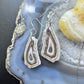 Sterling Silver Agate Slab Dangle Earrings For Women #353