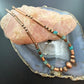 Southwestern Style Copper Navajo Pearl & Cylinder w/Turquoise Beads 20" Necklace For Women