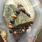 Southwestern Style Copper 10mm Navajo Pearl Beads&10mm Charoite Stretch Bracelet For Women