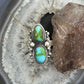 Sterling Silver Southwestern Style 2 Sonora Gold Turquoise Adjustable Ring For Women #6