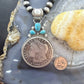 Genuine 1890 90% Morgan Silver Dollar Coin Turquoise Decorated Unisex Pendant