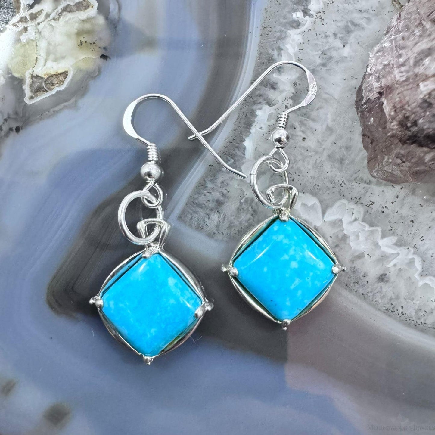 Carolyn Pollack Sterling Silver Turquoise Dangle Earrings For Women