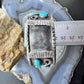 Vintage Native American Sterling Silver 8 Natural Kingman Turquoise Watch Cuff For Men