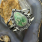 Sterling Silver Southwestern Style Large Teardrop Variscite Bracelet For Women #1