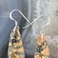 Sterling Silver Teardrop Maligano Jasper Slab Dangle Earrings For Women #502
