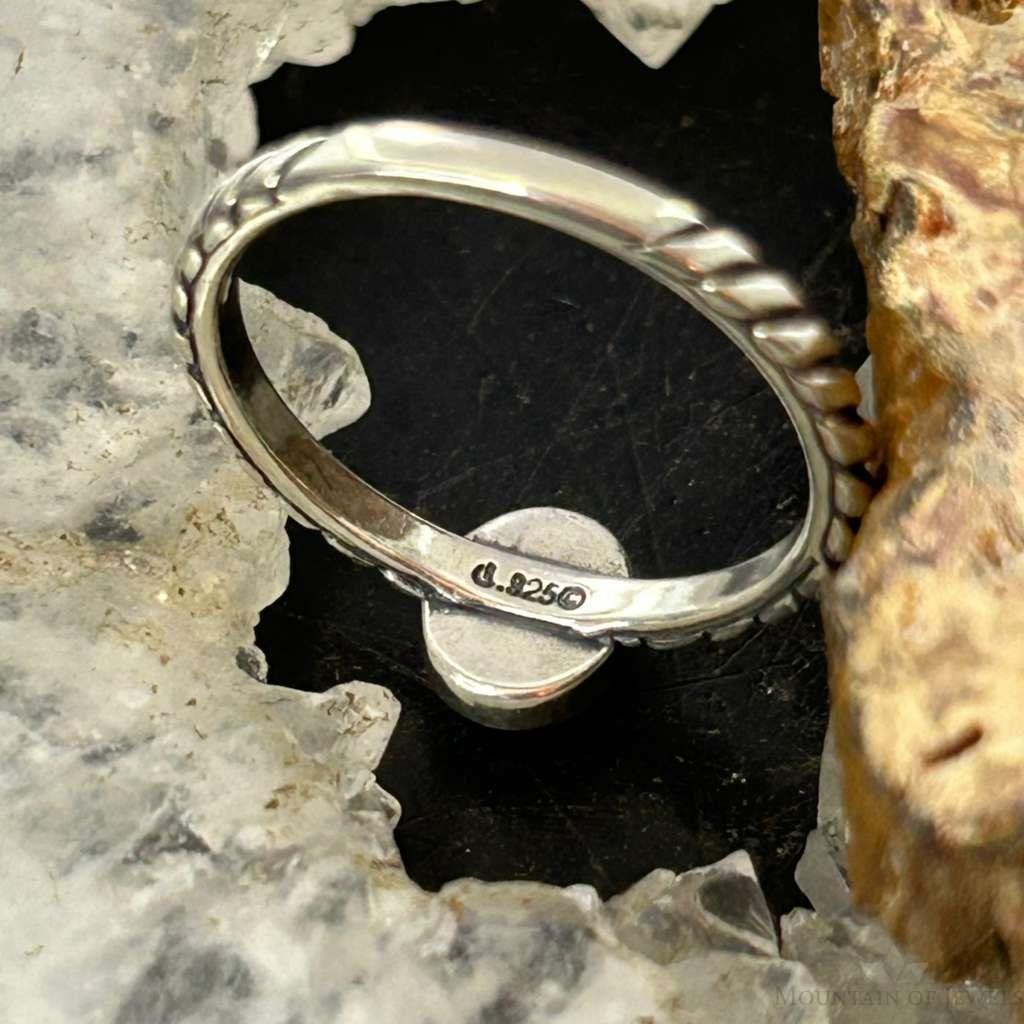 Carolyn Pollack Sterling Silver Oval Small Turquoise Size 8 Ring For Women