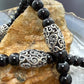 Carolyn Pollack Sterling Silver Swirl Beads & Onyx Beads Magnetic Clasp Necklace For Women