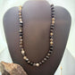 Sterling Silver Southwestern Style Smoky Onyx 8mm Beads 22" Necklace For Women
