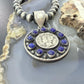 Genuine 90% Silver Mercury Dime Coin w/Lapis Decorated Unisex Pendant